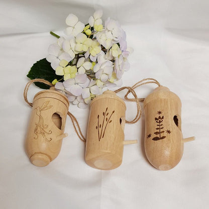 Wholesale Bulk Handmade Wooden Hummingbird House Chalet Hanging Mini Bird Nests Cage for Beautiful Outdoor Patio Garden Decoration Pet Bedroom - Furbury