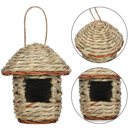 Wholesale Bulk Handwoven Straw Bird Nest Parrot Hatching Outdoor Garden Hanging Hatching Breeding House Nest Bird Accessory - Furbury
