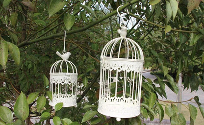 Wholesale Bulk Iron Metal Bird Cage Decoration Hanging Flower Wedding Candle Holder Jewelry - Furbury