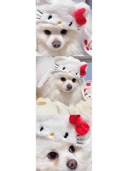 Wholesale Bulk Kawaii Sanrio Pet Hat Hello Kittys Cinnamoroll Accessories Cute Cartoon Anime Plush Puppy Cat Doll Headgear Toys for Girls Gift - Furbury