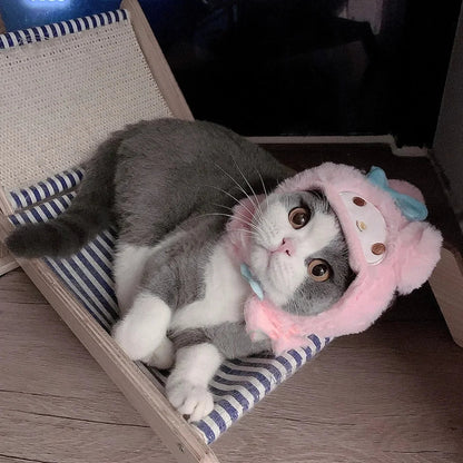 Wholesale Bulk Kawaii Sanrio Pet Hat Hello Kittys Cinnamoroll Accessories Cute Cartoon Anime Plush Puppy Cat Doll Headgear Toys for Girls Gift - Furbury