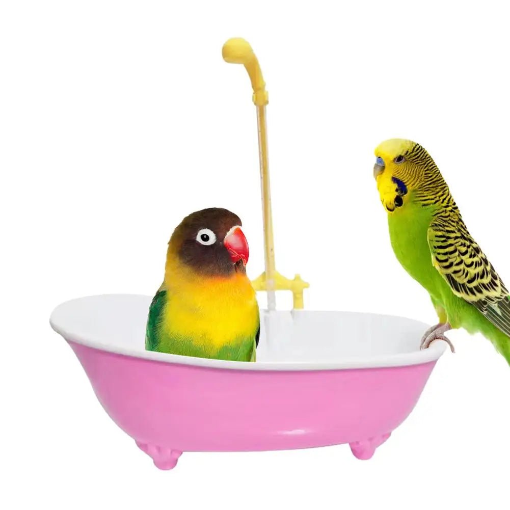 Wholesale Bulk Parrot Automatic IntelligentBath Bird Shower Bathtub Supplies Blue Cute Plastic Cage AccessoriesHousehold Accessory Bird Bath - Furbury