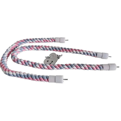 Wholesale Bulk Pet Bird Bite Toys Parrot Color Cotton Rope Toys Elastic Parrot Climbing Toys Sturdy Bird Swing Harness Cage Pet Toy Swing Stand - Furbury