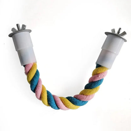 Wholesale Bulk Pet Bird Bite Toys Parrot Color Cotton Rope Toys Elastic Parrot Climbing Toys Sturdy Bird Swing Harness Cage Pet Toy Swing Stand - Furbury