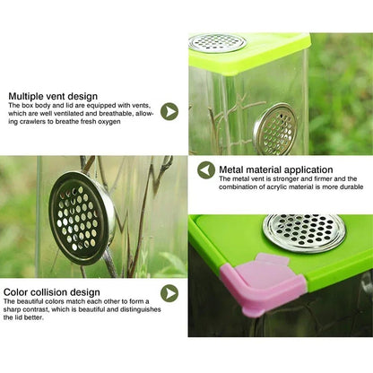 Wholesale Bulk Reptile Breeding Box Clear Acrylic Reptile Feeding Box Insect Box Mantis Breeding Insect Reptile Cage Terrarium Terrarium - Furbury