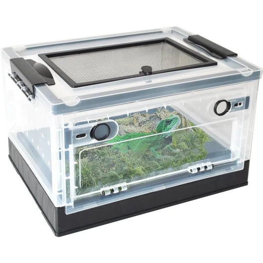 Wholesale Bulk Reptiles Breeding Enclosure Cages Transparent Amphibians Habitat Box Plastic Reptile Feeding Box for Lizard Bearded Dragon - Furbury