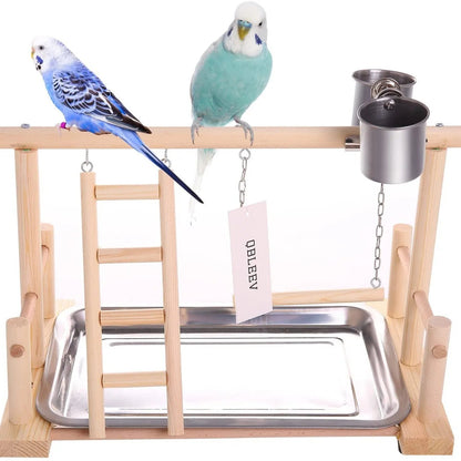 Wholesale Bulk Solid wood parrot stand, bird training stand, toy supplies, desktop training stand, parrot interactive amusement park - Furbury