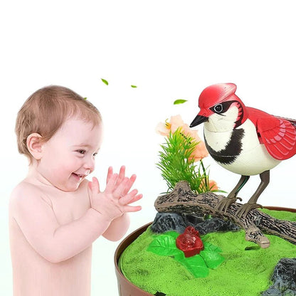 Wholesale Bulk Sound Voice Control Electric Bird Pet Toy Electric Simulation Induction Bird Cage Birdcage Toy - Furbury