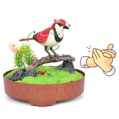 Wholesale Bulk Sound Voice Control Electric Bird Pet Toy Electric Simulation Induction Bird Cage Birdcage Toy - Furbury