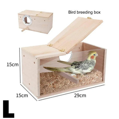 Wholesale Bulk Transparent Design Parakeet Cockatiel Bird House Nest Easy to Clean Parrot House Smooth Edges Parakeet Nesting Box Bird Supplie - Furbury