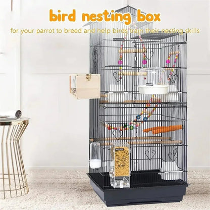Wholesale Bulk Transparent Design Parakeet Cockatiel Bird House Nest Easy to Clean Parrot House Smooth Edges Parakeet Nesting Box Bird Supplie - Furbury
