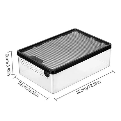 Wholesale Bulk Transparent Reptile Feeding Boxs Amphibian Insect Reptile Breeding Box Ventilated Hatching Container Reptile Terrarium Tanks - Furbury