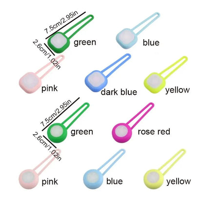 Wholesale Bulk Waterproof Pet Led Walking Night Pendant Colorful Hanging Dog Pendant Night Light Silicone with LED Light - Furbury
