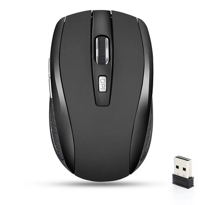Wireless Mouse Silent Mouse 2.4G Portable Mobile Optical Office Mouse Adjustable DPI Levels for Notebook PC Laptop MacBook - Checkouts UK