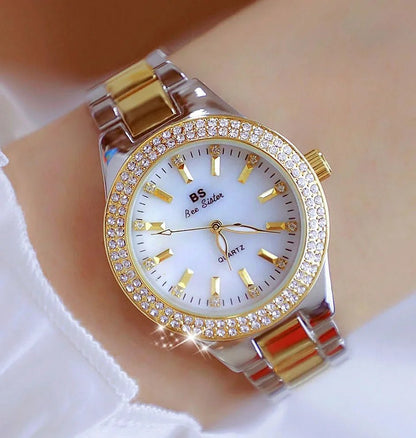 Women Watch Classic Light Luxury Brand Temperament Waterproof Gold Metal Bracelet Ladies Fashion Quartz Wristwatches Gift Лолита - Checkouts UK