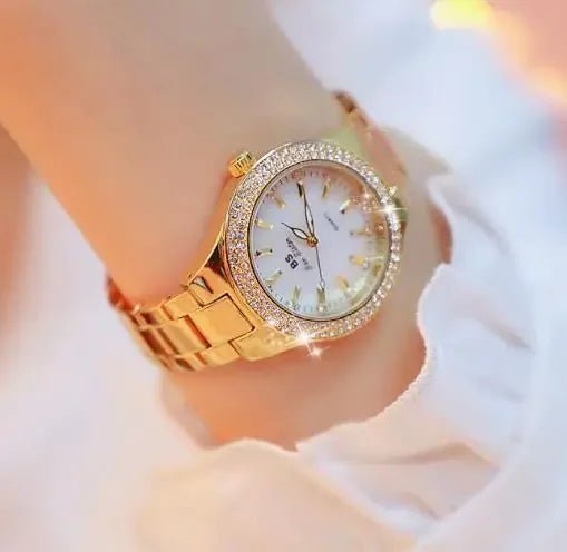 Women Watch Classic Light Luxury Brand Temperament Waterproof Gold Metal Bracelet Ladies Fashion Quartz Wristwatches Gift Лолита - Checkouts UK