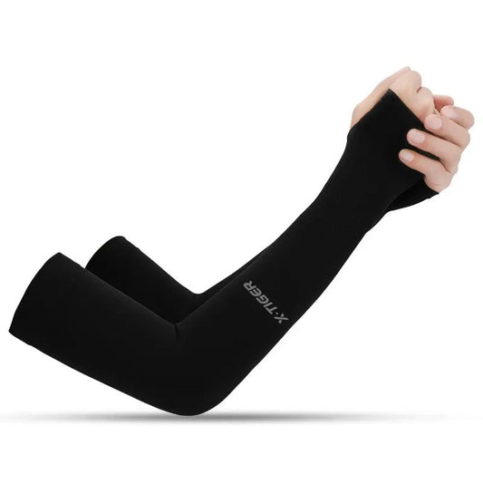 X - TIGER Cycling Arm Summer Ice Cloth Cycling Sleeves Sun Protection Unisex Breathable Running Volleyball Sleeves Outdoor - Checkouts UK